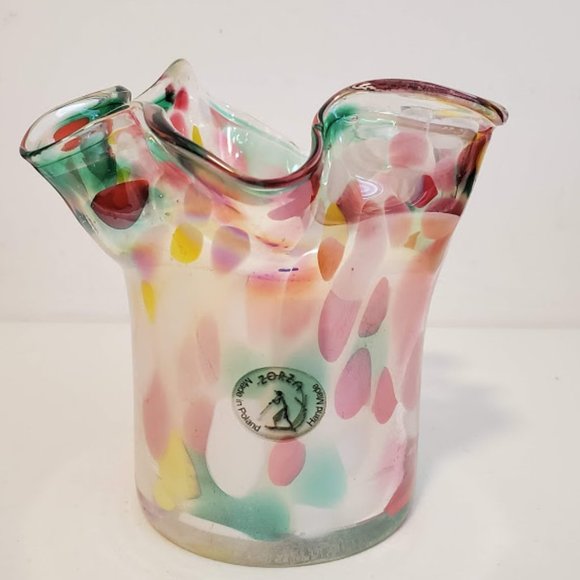Zorza Accents Zorza Poland Handblown Glass Candle Vase Poshmark